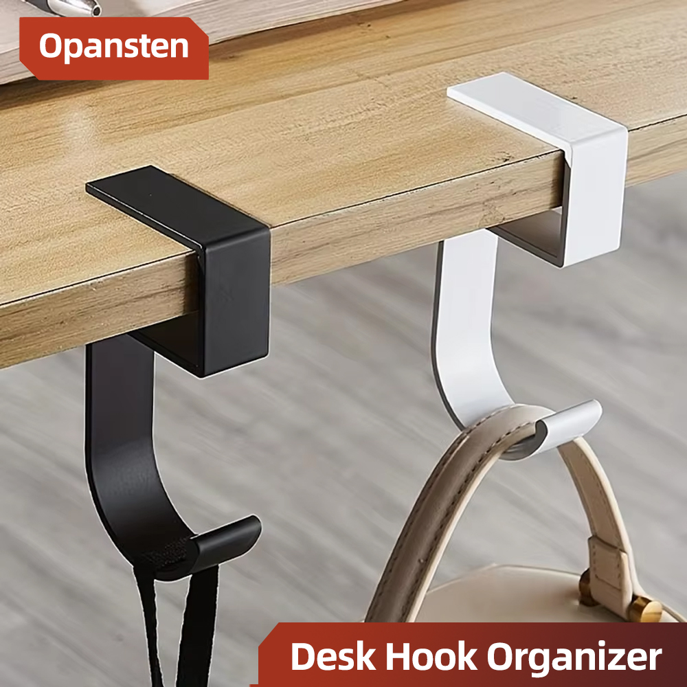 Office Tech - Aluminum Desk Hook Organizer Anti-Slip Design