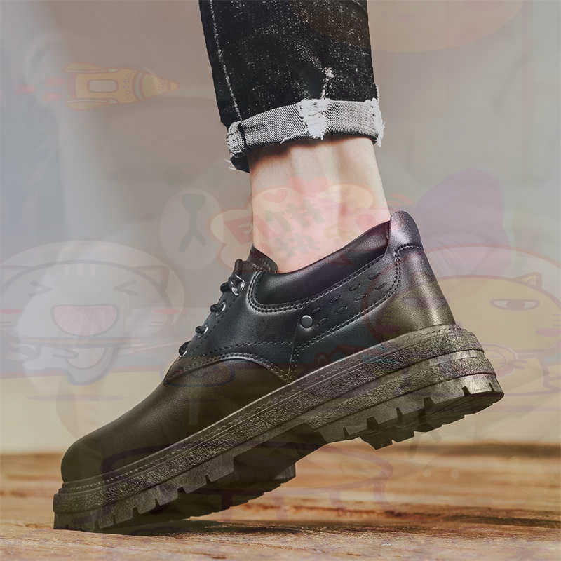 Office Tech For Men - Dark Natural Leather Fashion Trainers Tennis