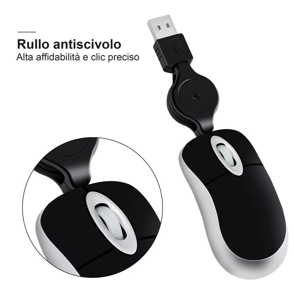 Office Xp - Wired Portable Mini Optical Mouse USB