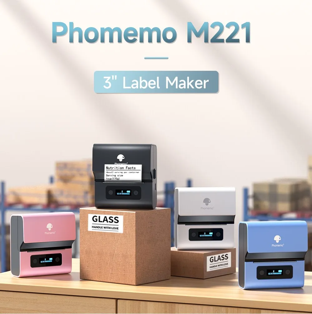 Real Phomemo M221 3inch Waterp - Label Printer Thermal recension och pris