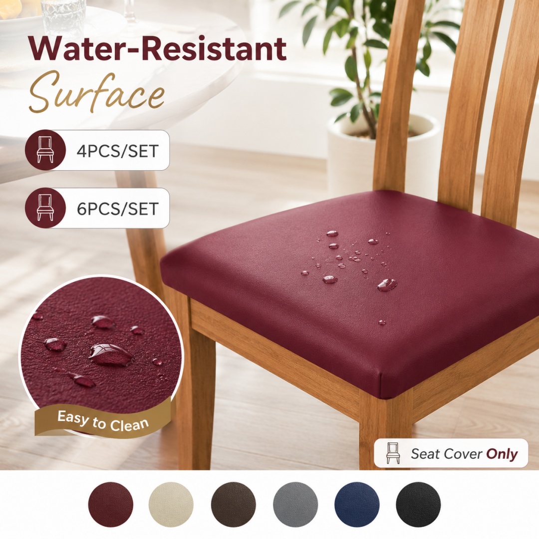 4/6pcs Stretch Faux Leather Di - Office Tech Chair recension och pris