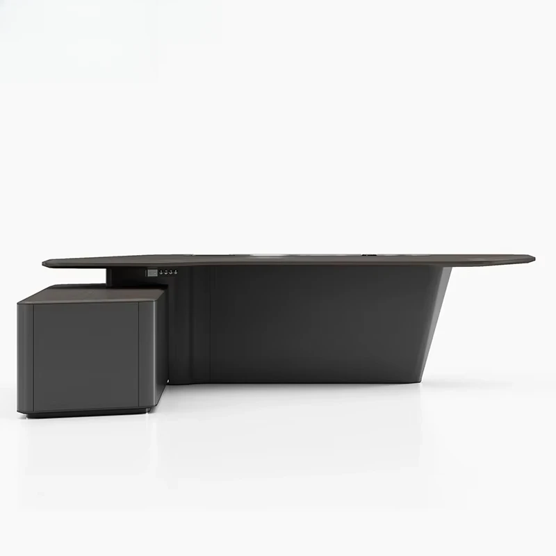 L Shape With Drawer White Luxu - Office Tech Management recension och pris