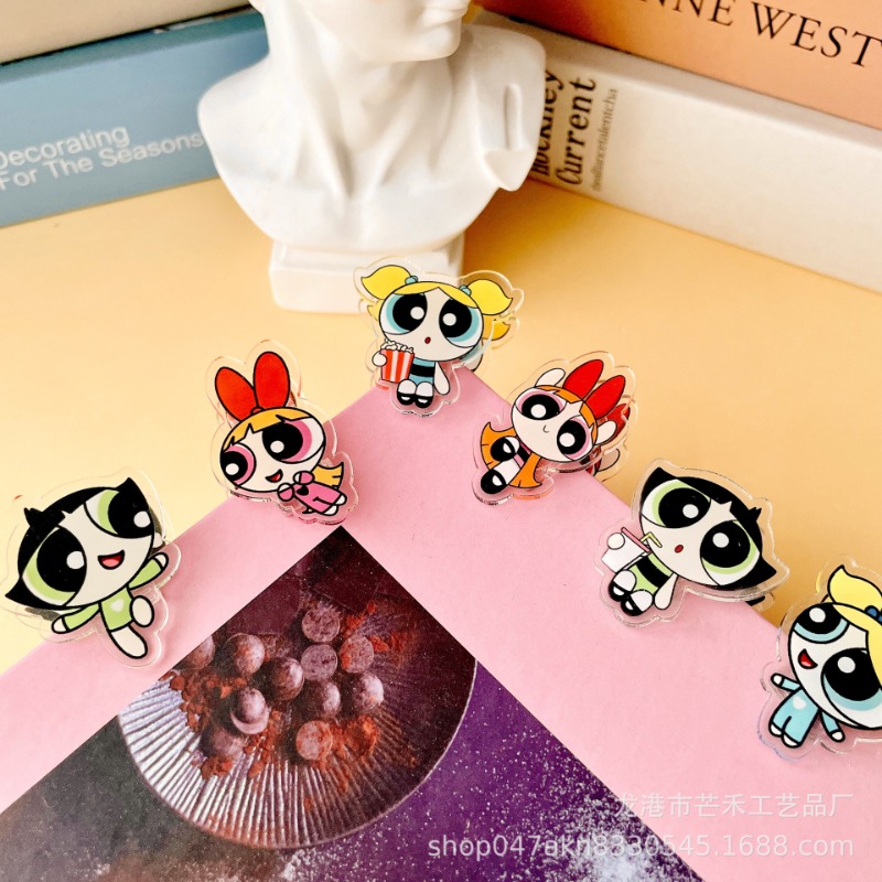 6PCS Kawaii The Powerpuffs Gir - Office Tech Accessories recension och pris