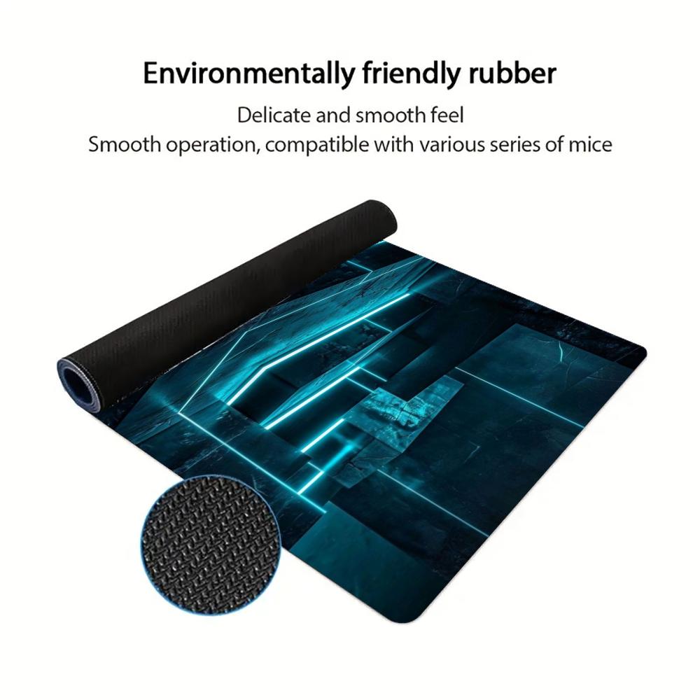Cyan Neon Tech Geometric Large - Office And Tech recension och pris