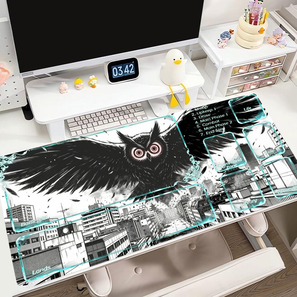 City dark beast playmat cyan t - Office Tech Desk recension och pris