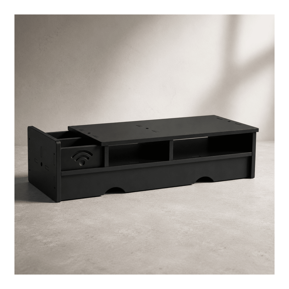 Black Matte WiFi Router Storag - Office Tech Desk recension och pris
