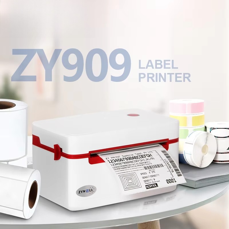 New ZY909 4 Inches Shipping La - Label Printer Thermal recension och pris