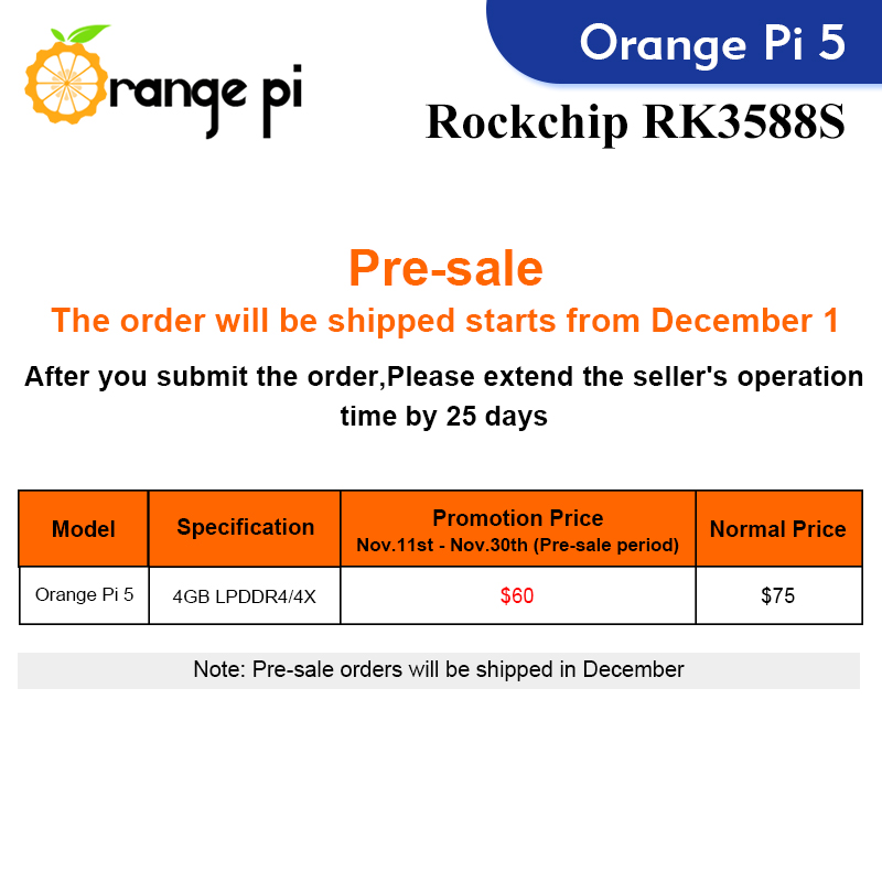 Orange Pi 5 4GB RK3588S,PCIE M - Gigabit Network Card recension och pris