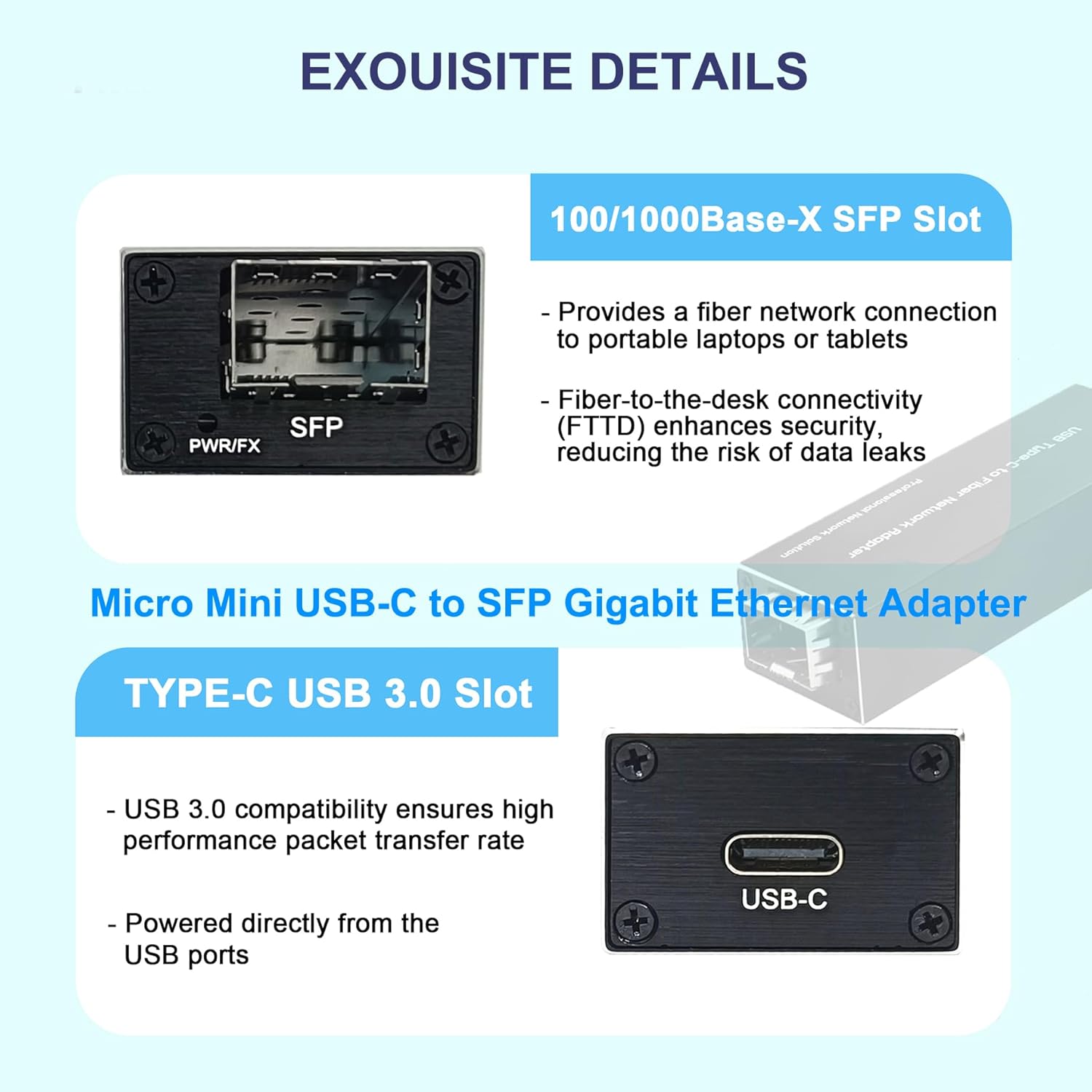 USB 3.0 to SFP Gigabit Etherne - Gigabit Network Card recension och pris