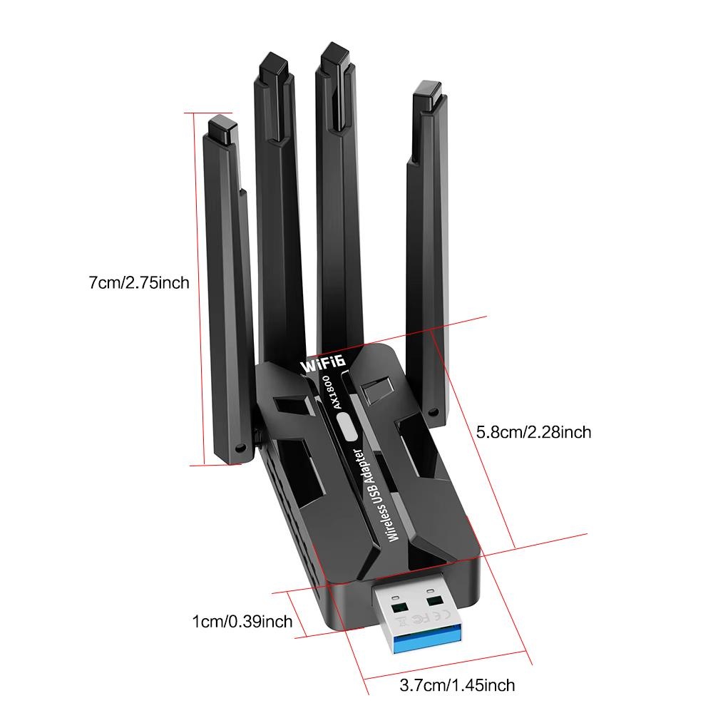 WiFi 6 USB 3 0 Adapter 1800 Mb - Gigabit Network Card recension och pris