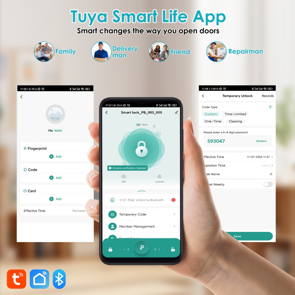 YFK Tuya 5-in-1 Smart Door Han - Office Tech recension och pris